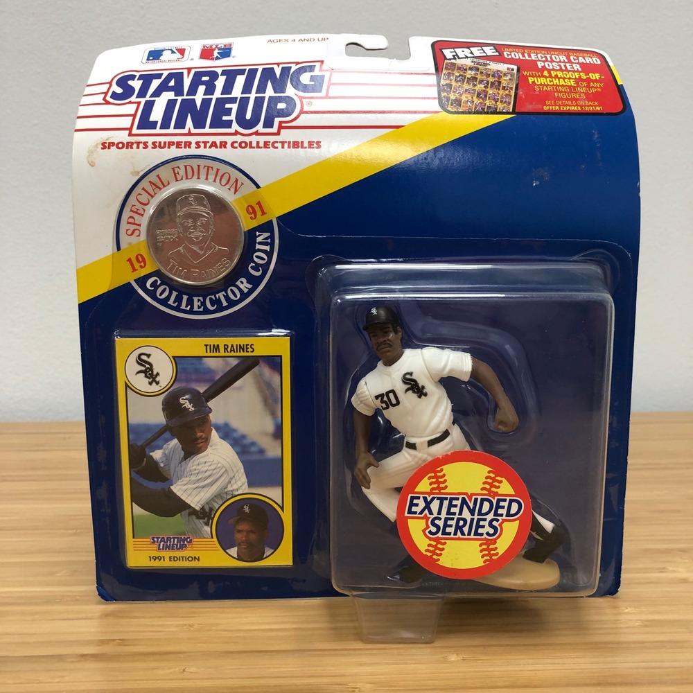 Kenner Starting Lineup Tim Raines Action Figure 1991 White Sox Extended Series‎